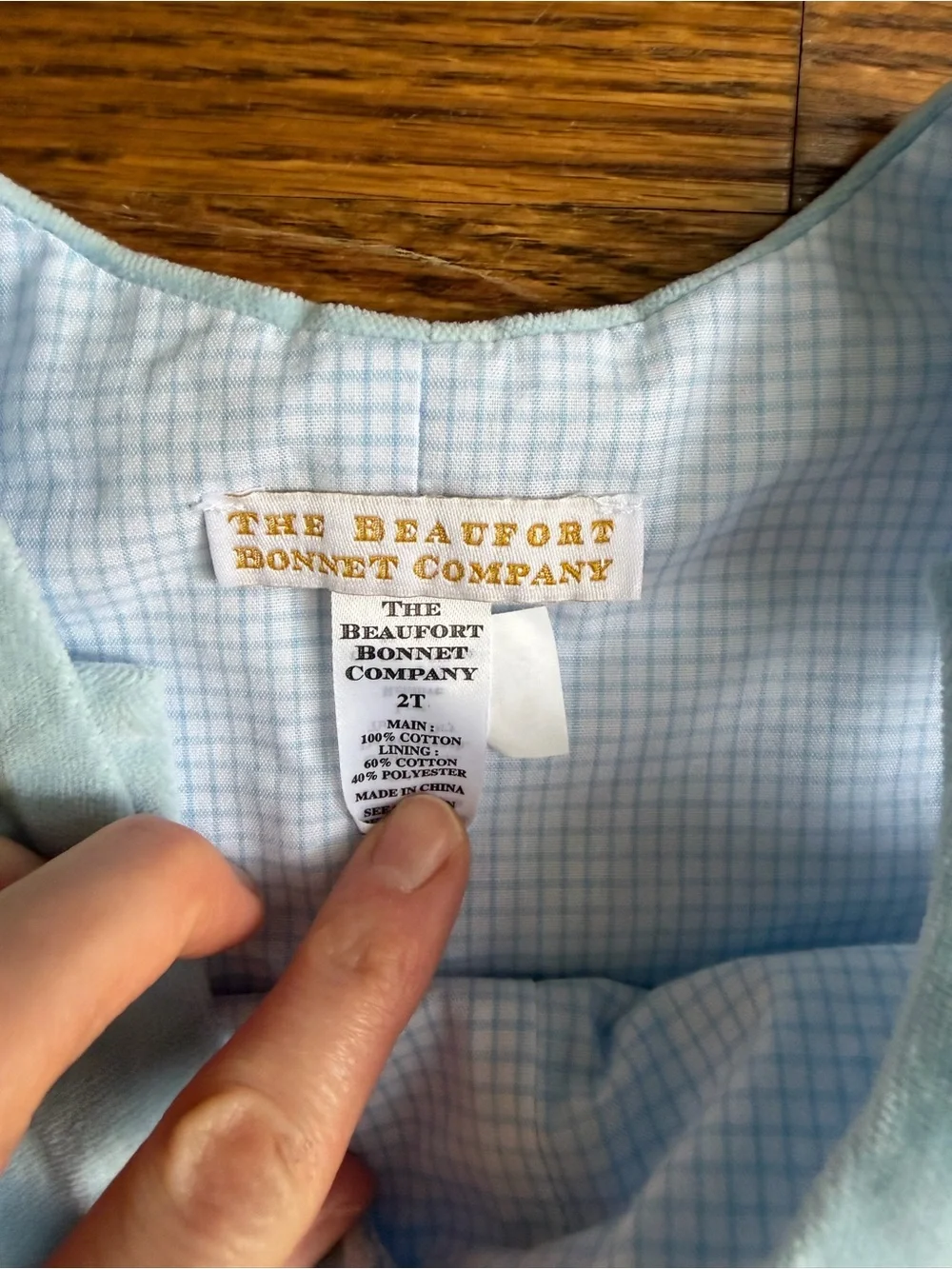 The Beaufort Bonnet Company Baby Blue Shortall with Gold Buttons